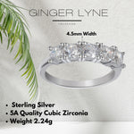 Load image into Gallery viewer, Le Bella Anniversary Ring for Women Wedding Band Ring Cz Sterling Silver by Ginger Lyne - 10
