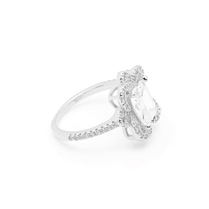 KelseyEngagementRingSterlingSilverEmeraldCzWomensGingerLyneCollection_WhiteGold-3