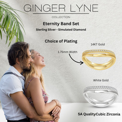 ThinWeddingBandSetforWomenSterlingSilverCZEternityBandsStackablebyGingerLyne_Silver-6