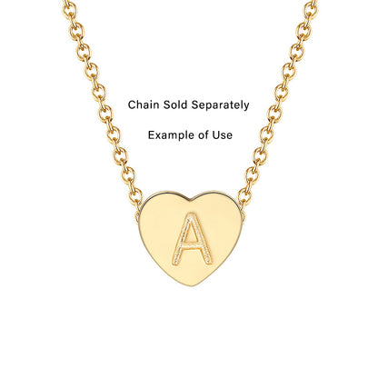 Initial Heart Charms Gold Plated  Sterling Silver Womens Ginger Lyne Collection - i