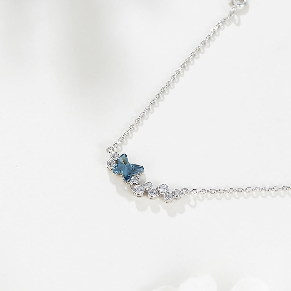 ButterflyBraceletforWomenSterlingSilverBlueElementCrystalGingerLyneCollection_Blue-3