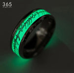 Load image into Gallery viewer, Glow in Dark Wedding Band One Ring Green Stainless Women Men Ginger Lyne Collection - Glow Green,10
