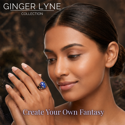 HenriettaBlackTreeBranchGothicInspiredFireOpalEngagementRingforWomenbyGingerLyne_Blue-3