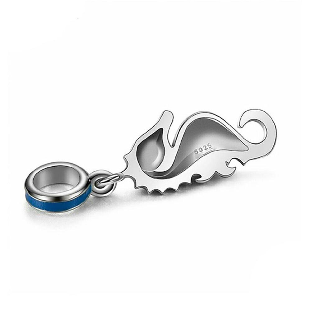 SeahorseCharmEuropeanBeadBlueEnamelOverSterlingSilverGingerLyneCollection_Blue-2
