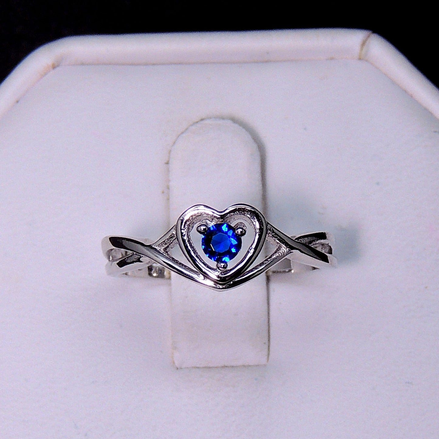 Christine Engagement Ring for Women Promise Heart Birthstone Cz Sterling Silver by Ginger Lyne