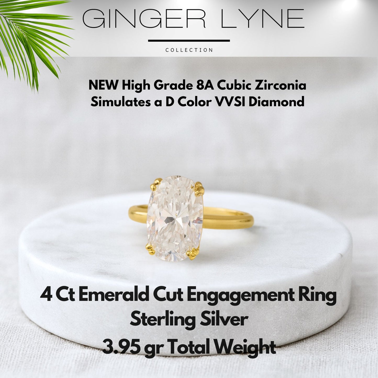 Solitaire3CtOvalCutEngagementRingforWomenSterlingSilver8ACZGingerLyneCollection-6,GoldTone_GoldTone-3