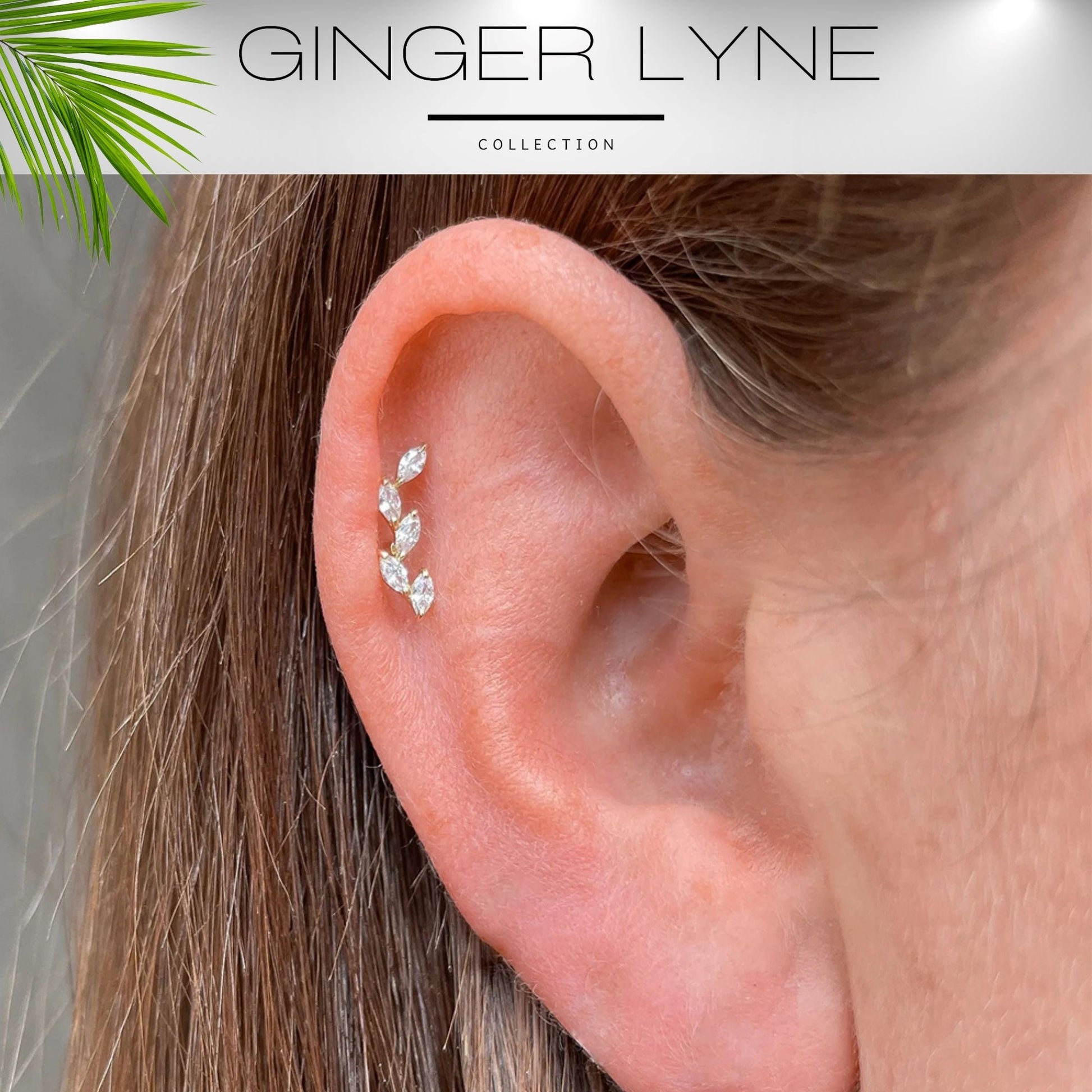 MarquiseCZFlatBackEarringsforCartilageHelixTragusLobeGoldPlatedSterlingSilver1pairbyGingerLyne_Gold-4