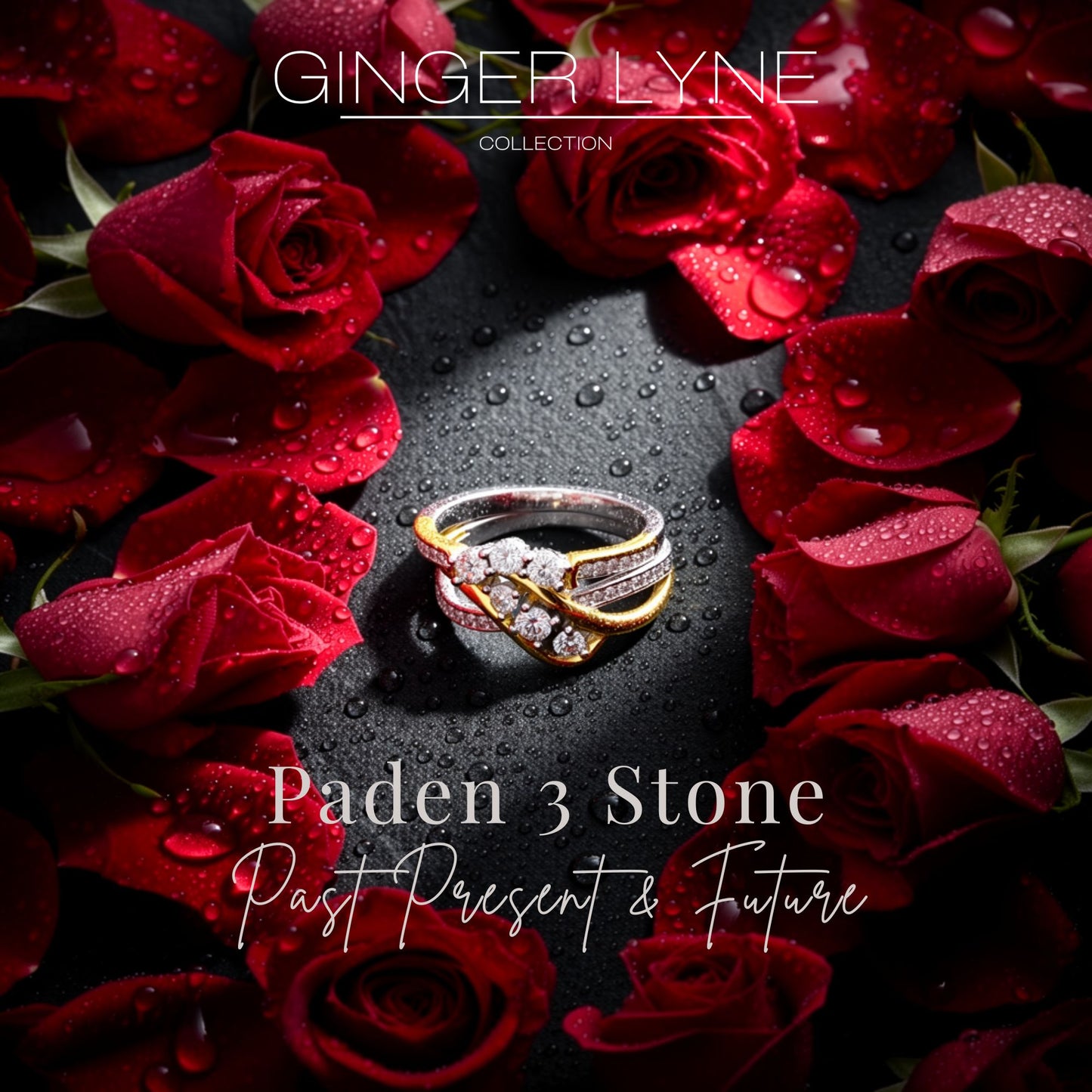 PadenWeddingRingSetforWomen3StoneEngagementBridalBandSterlingSilverGingerLyne_BridalSet,10-3