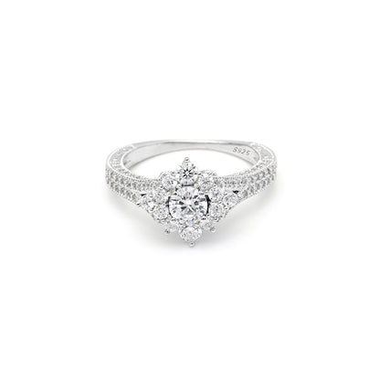 SelenaEngagementRingSterlingSilverCzClusterWomensGingerLyneCollection_Clear-2