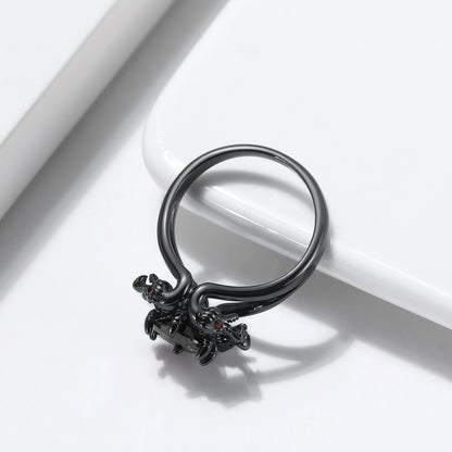 DragonRingforWomenSolitaireCzBlackGothicEngagementRingGingerLyneCollection_Black-4