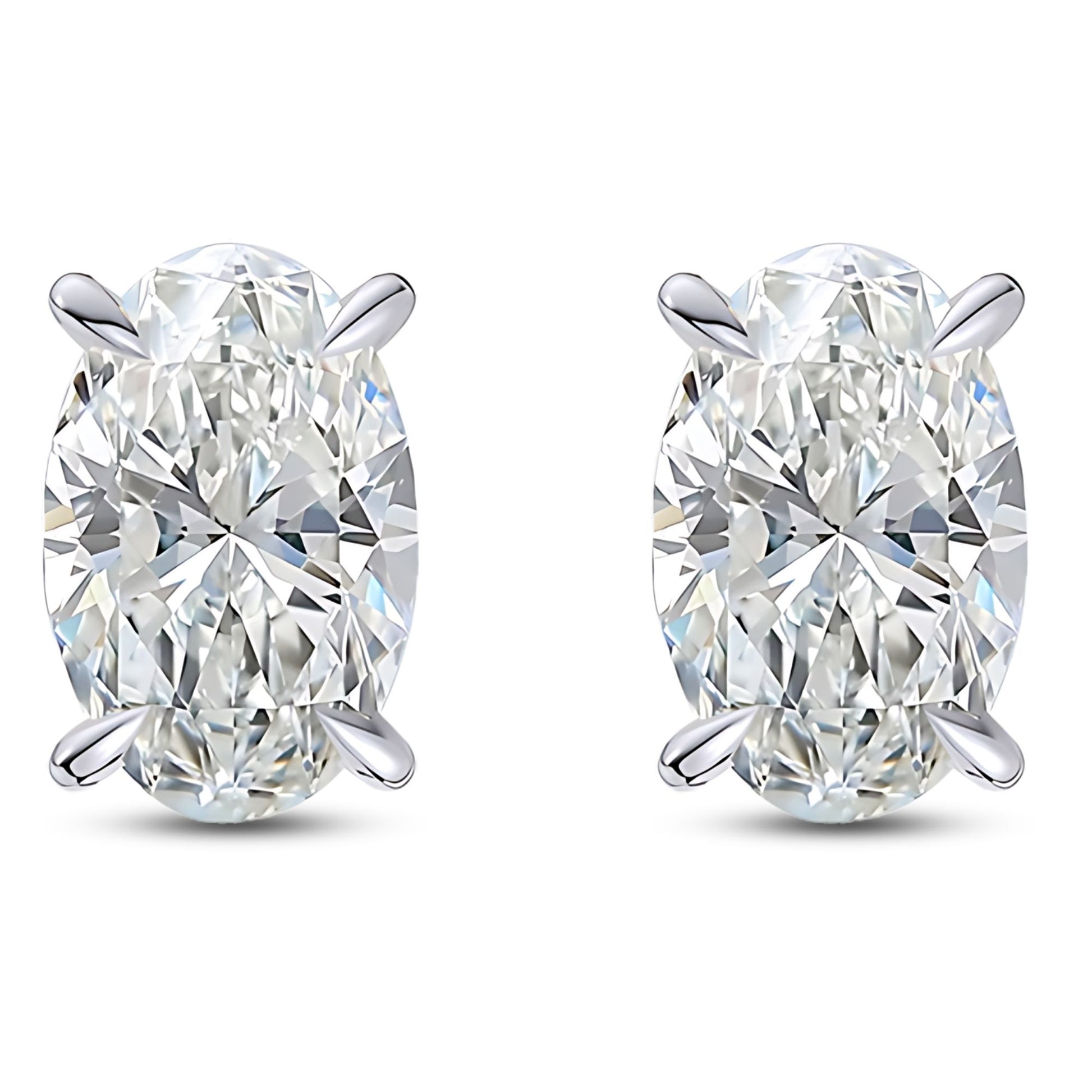 OvalCutStudEarringsforWomen5CtSimulatedDiamondSterlingSilverGingerLyne_Silver-1