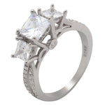 Load image into Gallery viewer, Kim Engagement Ring Sterling Silver Princess Cz Womens Ginger Lyne Collection - 8
