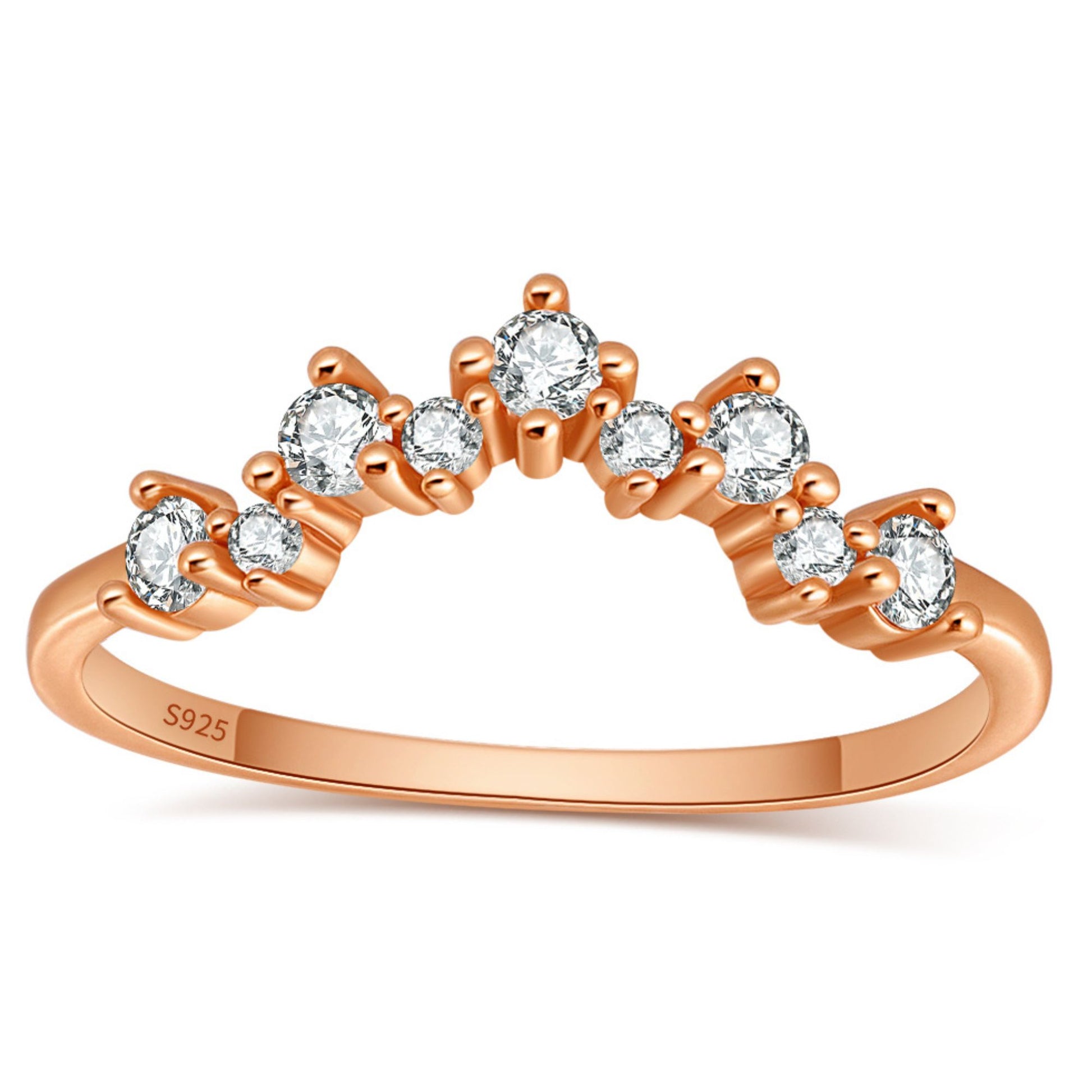 AriaHalfEternityRingforWomenSterlingSilverCZAnniversaryBandStackableChevronCurvebyGingerLyne_Gold-3