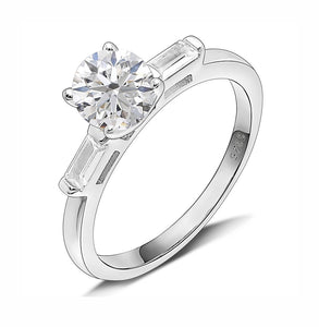 Dione Engagement Ring Sterling Silver Cz Bridal Womens Ginger Lyne Collection - 6