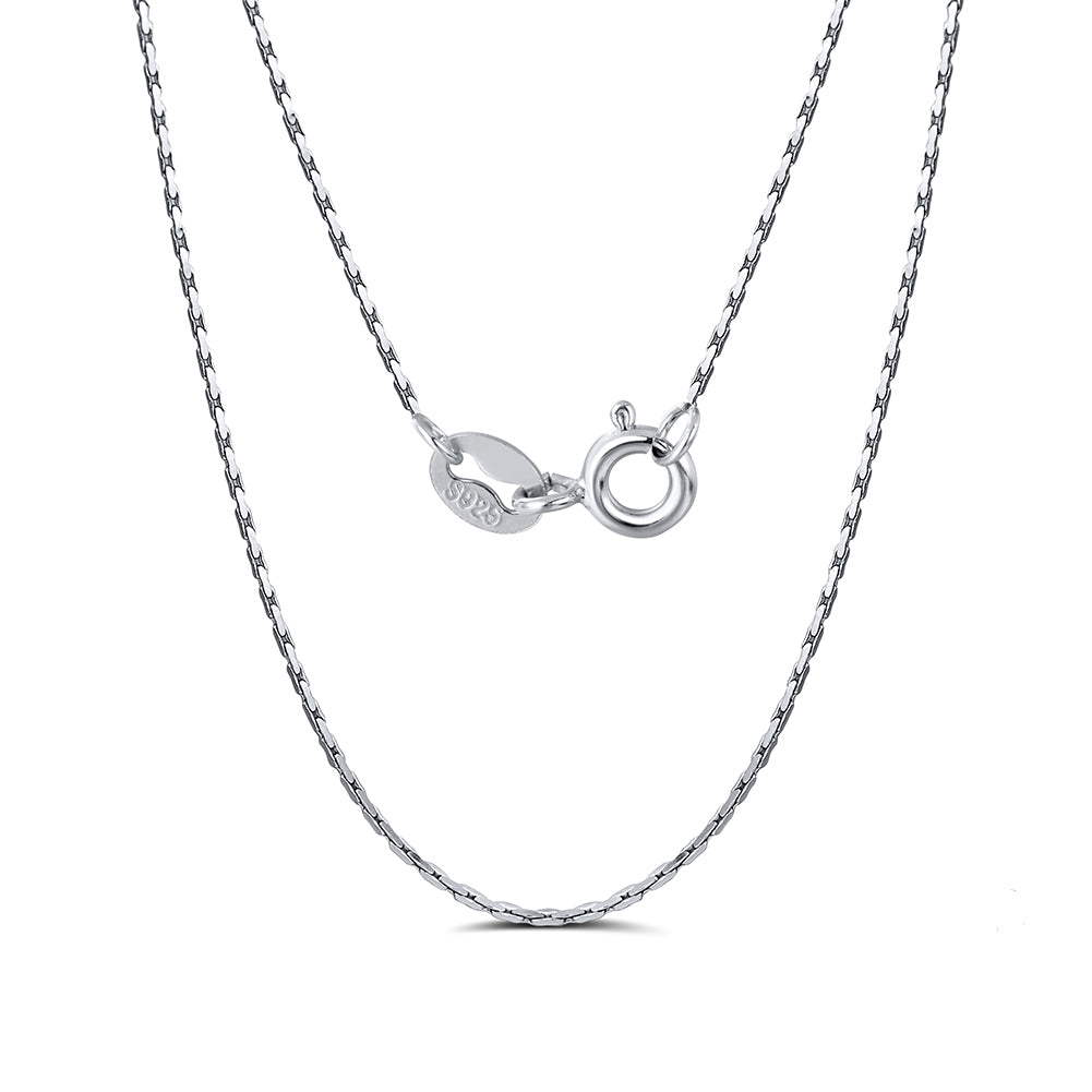 BambooStyleNecklaceChainforWomenorMenSterlingSilverGingerLyneCollection_Silver-1