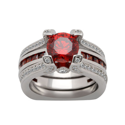 SkylarWeddingRingSetforWomenEngagementRingandMatchingBandCzGingerLyneCollection_Red/Red-5