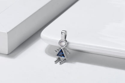 Baby Boy or Girl Birthstone Charm for Mom Kids for Family Tree Grandma Necklace by Ginger Lyne CZ Sterling Silver