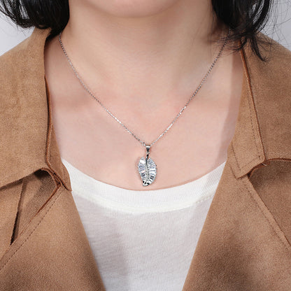 Leaf Baguette Earrings Necklace or Ring for Women Sterling Ginger Lyne Collection - Necklace Only