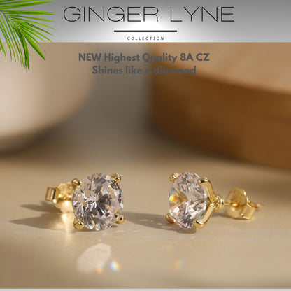SolitaireStudEarringsforWomen8CtwSterlingSilverStudsforherGingerLyneCollection_Gold-2