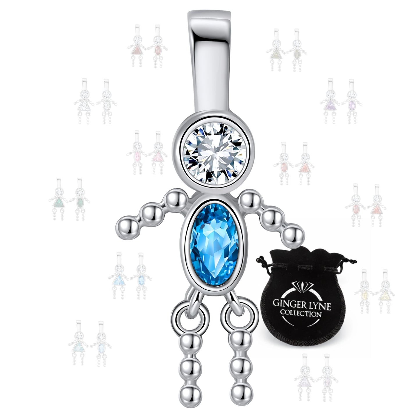BirthstoneFamilyPendantforMombyGingerLyneStainlessSteelCubicZirconiaCharmsForGrandmaNecklace_Male-December-Silver-1