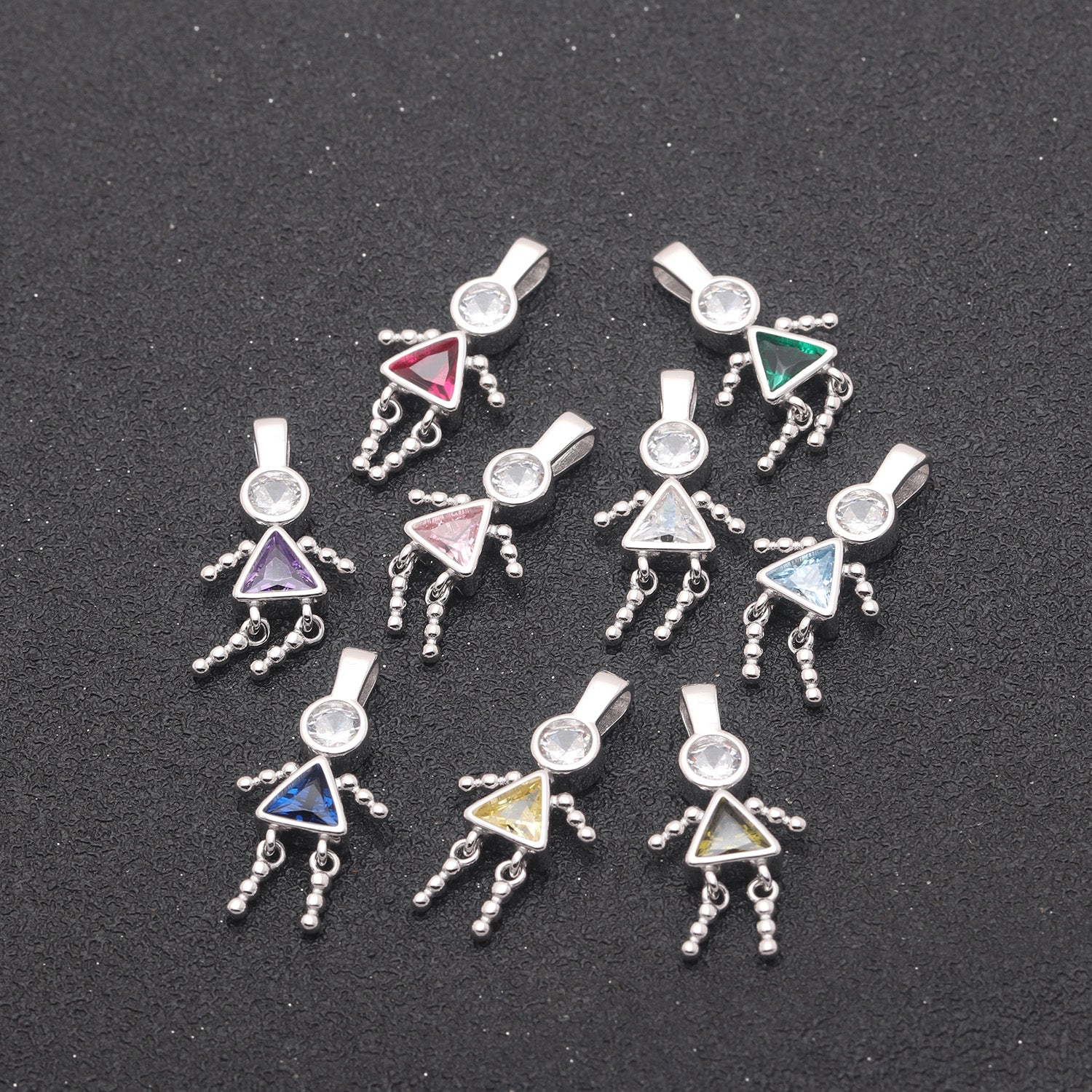 Birthstone Pendant Necklace for Girl Mom or Grandma by Ginger Lyne Sterling Silver CZ Family Birthday Charm - Girl February