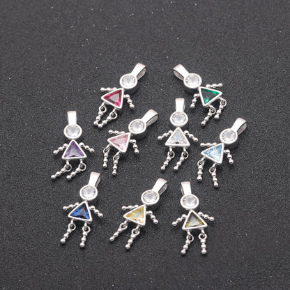 Birthstone Pendant Necklace for Girl Mom or Grandma by Ginger Lyne Sterling Silver CZ Family Birthday Charm - Girl February