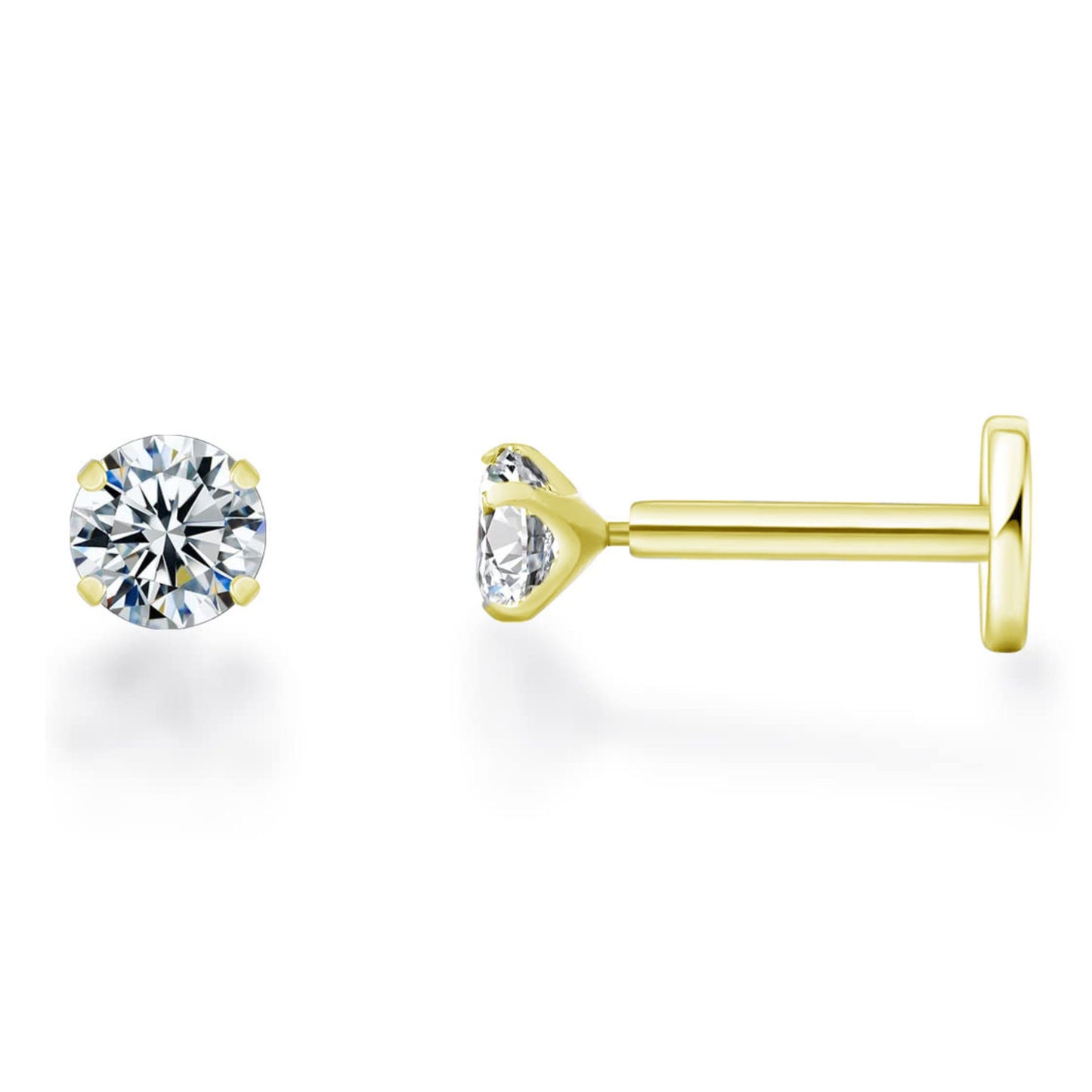 SolitaireFlatBackStudEarringsbyGingerLyneSterlingSilver5ACZ3mmor5mmStone_3mm-1x6-Gold-1