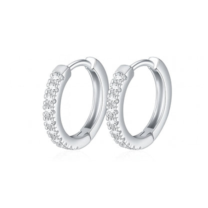 SmallHuggieHoopEarringsforWomen10mmWhiteGoldPlatedCZBodyJewelrybyGingerLyneCollection_10mmSilver-1