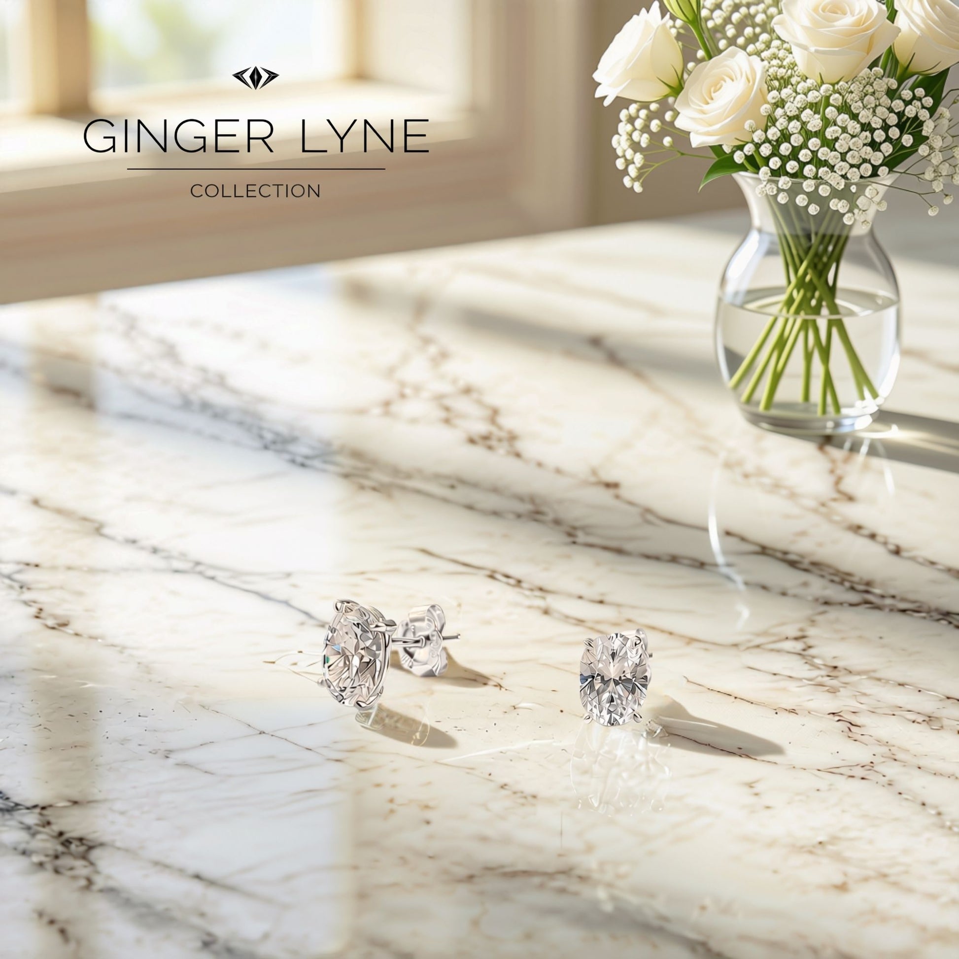 OvalCutStudEarringsforWomen.86CtSimulatedDiamondSterlingSilverGingerLyne-Silver_Silver-2
