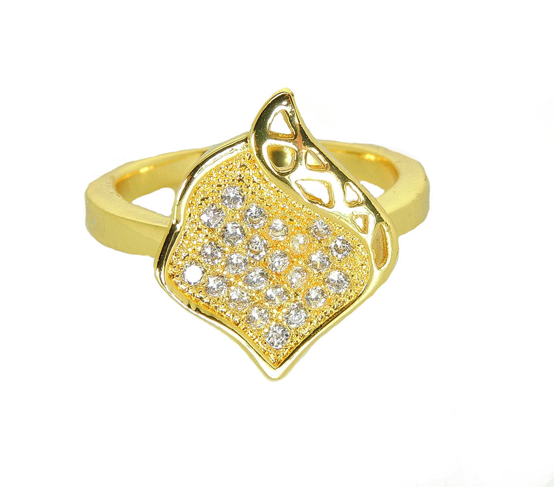 BellaStatementRingGoldPlatedCubicZirconiaGingerLyneCollection_Gold-1