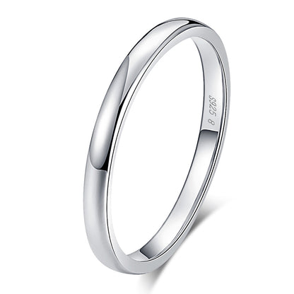 WeddingBandRingforMenorWomenPlain2mmSterlingSilverGingerLyneCollection_Silver-1