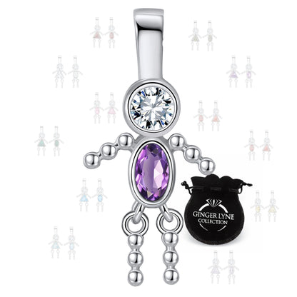 BirthstoneFamilyPendantforMombyGingerLyneStainlessSteelCubicZirconiaCharmsForGrandmaNecklace_Male-February-Silver-1