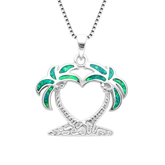 PalmTreeNecklaceforWomenGreenFireOpalSterlingSilverGingerLyneCollection_Green-1
