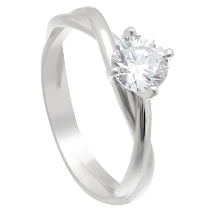 Aurora Engagement Ring Women Cubic Zirconia Sterling Silver Ginger Lyne Collection - 5