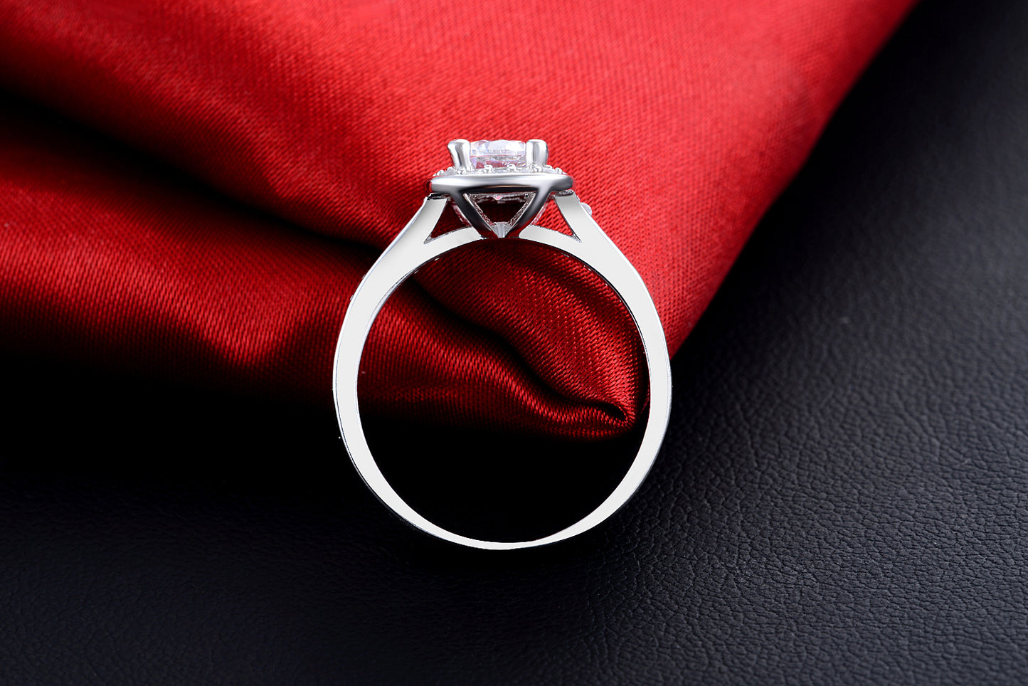 ReneeHaloEngagementRingCzWomensWhiteGoldPlatedGingerLyneCollection_Silver-5