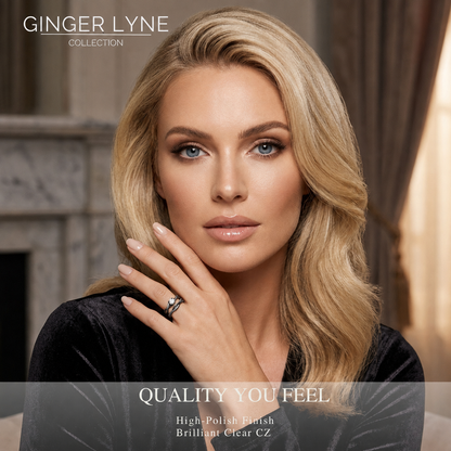 QueenaBlackWeddingRingSetAnniversaryBandEngagementRingforWomenSterlingSterlingCzGingerLyneCollection_RhodiumBlack-Clear-4