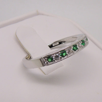 SterlingSilverAnniversaryRingWeddingBandforWomenGreenCzGingerLyneCollectionSize6_Silver-5