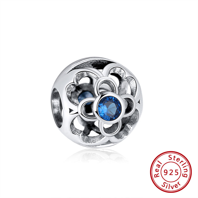 Birthstone Charms for Bracelet Sterling Silver CZ Womens Ginger Lyne Collection - September