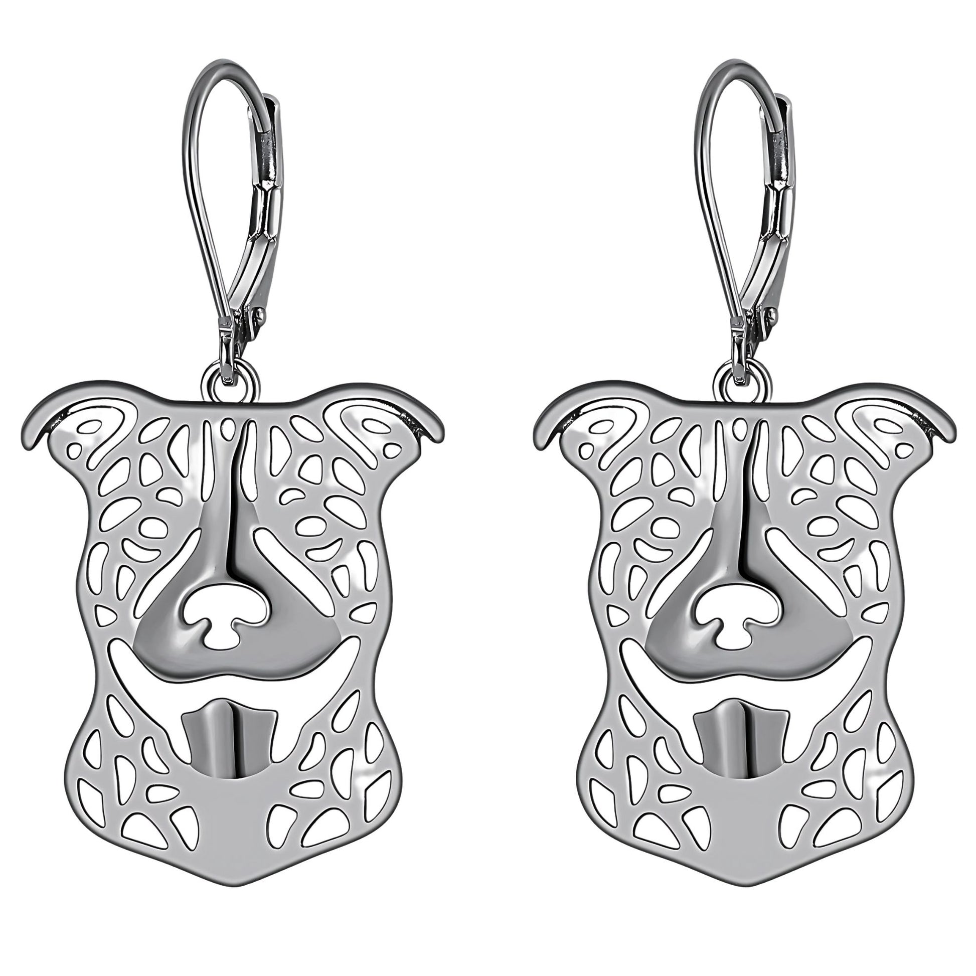 Pit Bull Dog Necklace Earrings or Set Sterling Silver Womens Ginger Lyne Collection - Ears Down Earrings