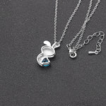 Load image into Gallery viewer, Wife Greeting Card Sterling Silver Bunny Love Necklace Women Ginger Lyne Collection - Wife-01

