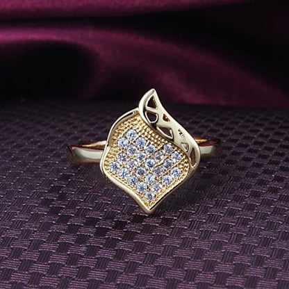 Bella Statement Ring Gold Plated Cubic Zirconia Women Ginger Lyne Collection