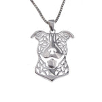 Load image into Gallery viewer, Pit Bull Terrier Dog Pendant Necklace Sterling Silver Women Ginger Lyne Collection - Ears Down Necklace
