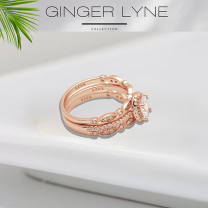 PorshaWeddingRingSetforWomenEngagementRingTwoMatchingBandsSterlingSilverbyGingerLyne_RoseGold-4