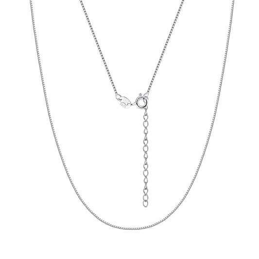 BoxChainforWomenbyGingerLyne22"SterlingSilverNecklaceforMen|1mmWidth_ChainBox24Inch-1