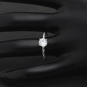 Cheryl Engagement Ring Wedding Womens Cz Sterling Silver Ginger Lyne Collection - 10