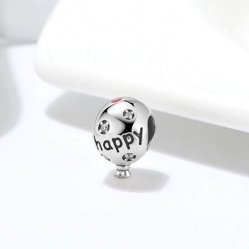Birthday Balloon Charm European Bead Sterling Silver Ginger Lyne Collection
