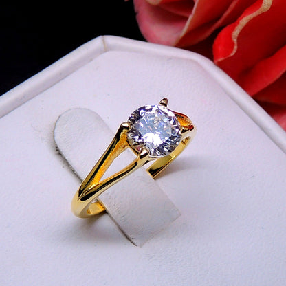 ArielEngagementRingCubicZirconiaWomenSterlingSilverGingerLyneCollection_Gold-4