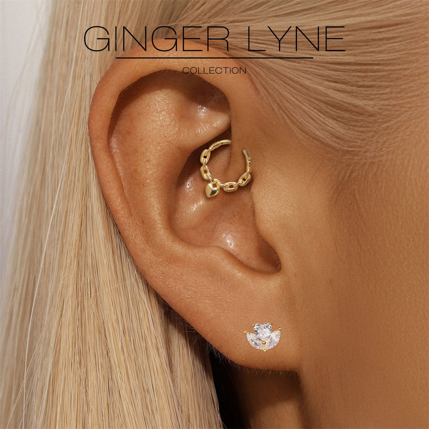 HeartHoopEarring16G1.2mmCartilageNoseSeptumBodyPiercingJewelrySterlingSilverbyGingerLyne-1pair_Gold-4
