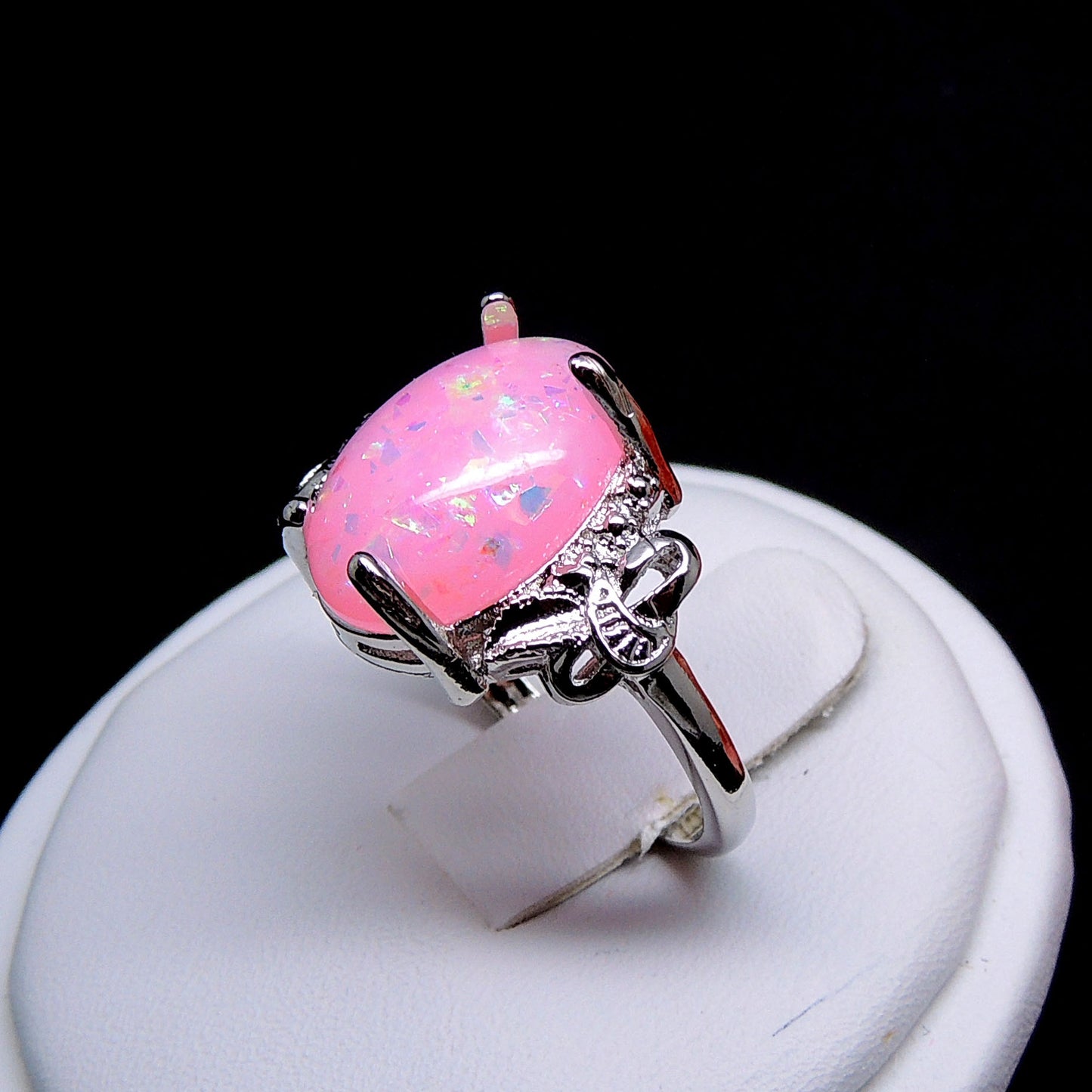 SharlaStatementRingGreenFireOpalWomenGingerLyneCollection_Pink-4