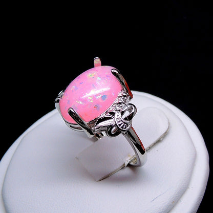 SharlaStatementRingGreenFireOpalWomenGingerLyneCollection_Pink-4